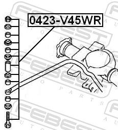 FEBEST 0423-V45WR - Stange/Strebe, Stabilisator