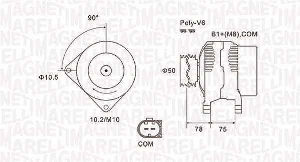 MAGNETI MARELLI 063731825010 - Generator