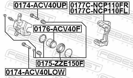 FEBEST 0177C-NCP110FL - Bremssattelhaltersatz