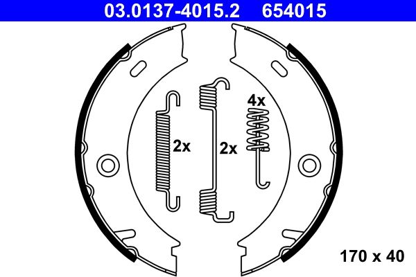 ATE 03.0137-4015.2 - Bremsbackensatz, Feststellbremse