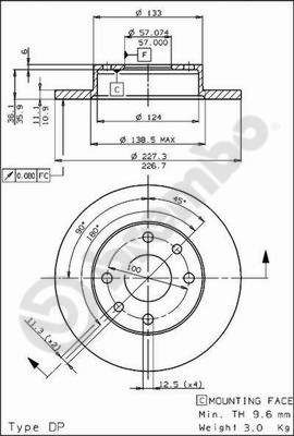 BREMBO 08.5112.10 - Bremsscheibe