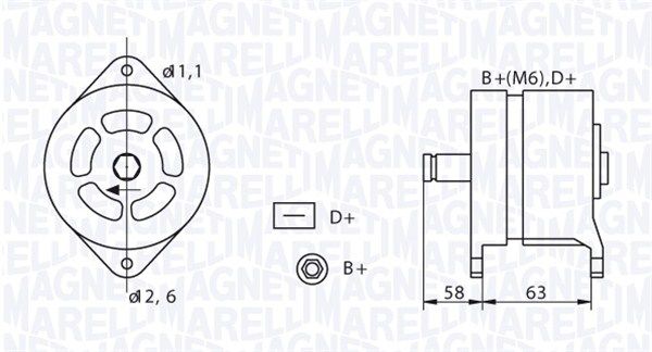 MAGNETI MARELLI 063320049010 - Generator