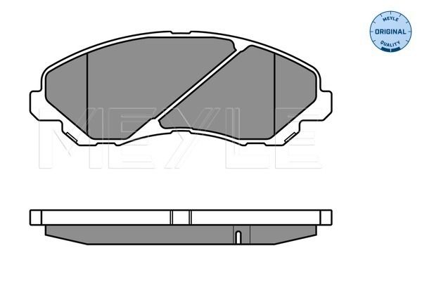 MEYLE 025 235 8416/W - Bremsbelagsatz, Scheibenbremse