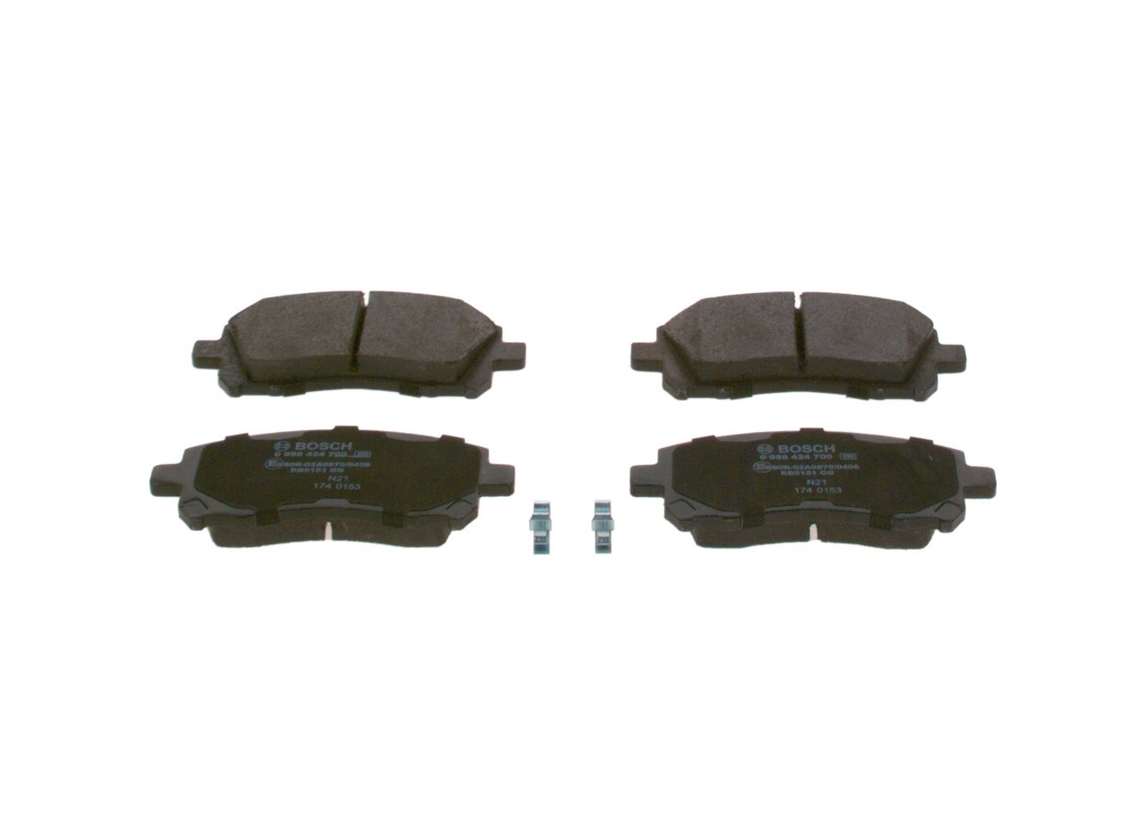 BOSCH 0 986 424 700 - Bremsbelagsatz, Scheibenbremse