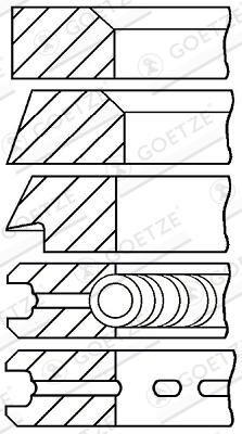 GOETZE ENGINE 08-164500-10 - Kolbenringsatz