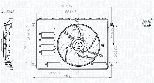 MAGNETI MARELLI 069422761010 - Lüfter, Motorkühlung