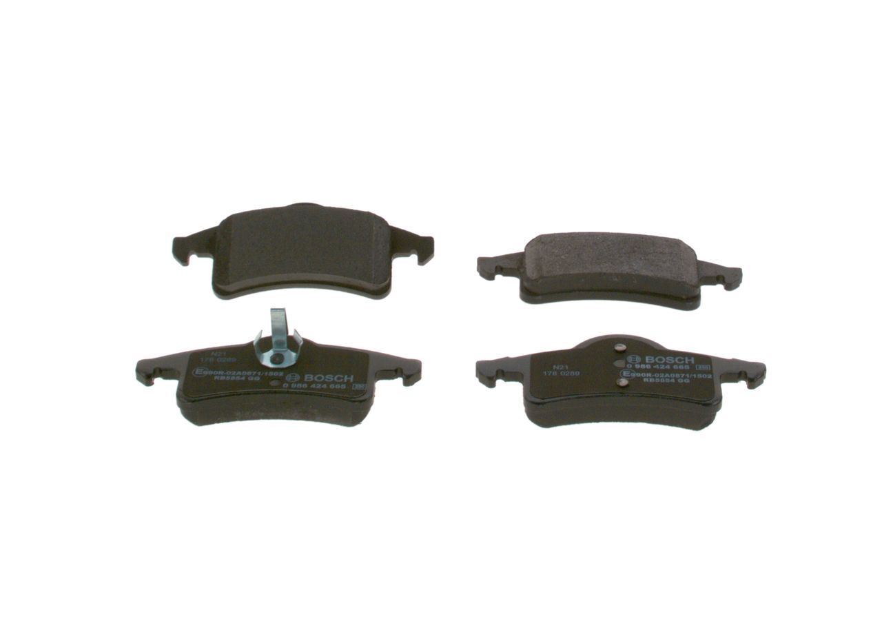 BOSCH 0 986 424 665 - Bremsbelagsatz, Scheibenbremse