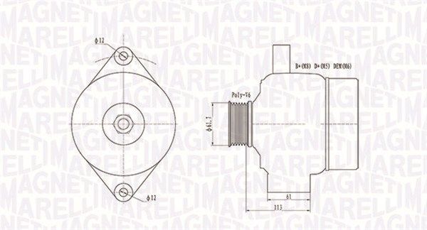 MAGNETI MARELLI 063731890010 - Generator
