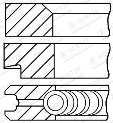 GOETZE ENGINE 08-173800-00 - Kolbenringsatz
