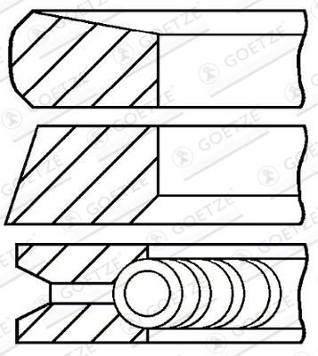 GOETZE ENGINE 08-127400-00 - Kolbenringsatz