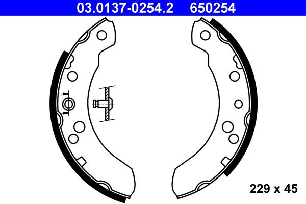 ATE 03.0137-0254.2 - Bremsbackensatz