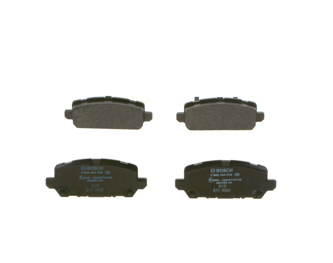 BOSCH 0 986 494 838 - Bremsbelagsatz, Scheibenbremse