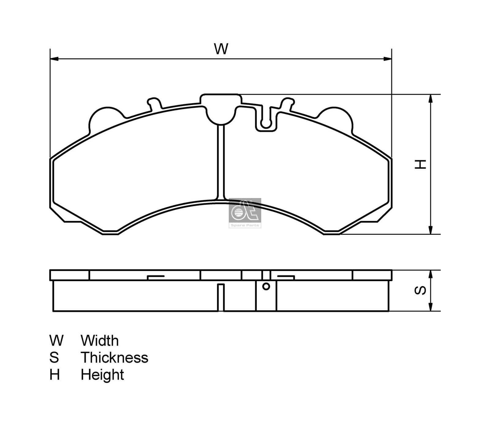 DT Spare Parts 10.24000 - Bremsbelagsatz, Scheibenbremse
