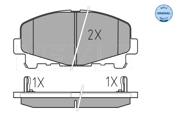 MEYLE 025 247 6616 - Bremsbelagsatz, Scheibenbremse
