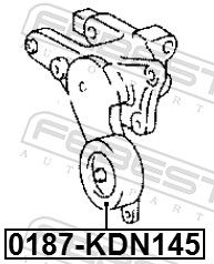 FEBEST 0187-KDN145 - Spannrolle, Keilrippenriemen