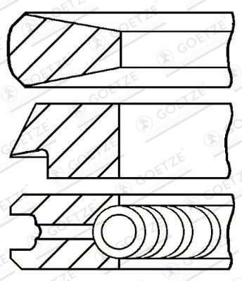 GOETZE ENGINE 08-114400-45 - Kolbenringsatz