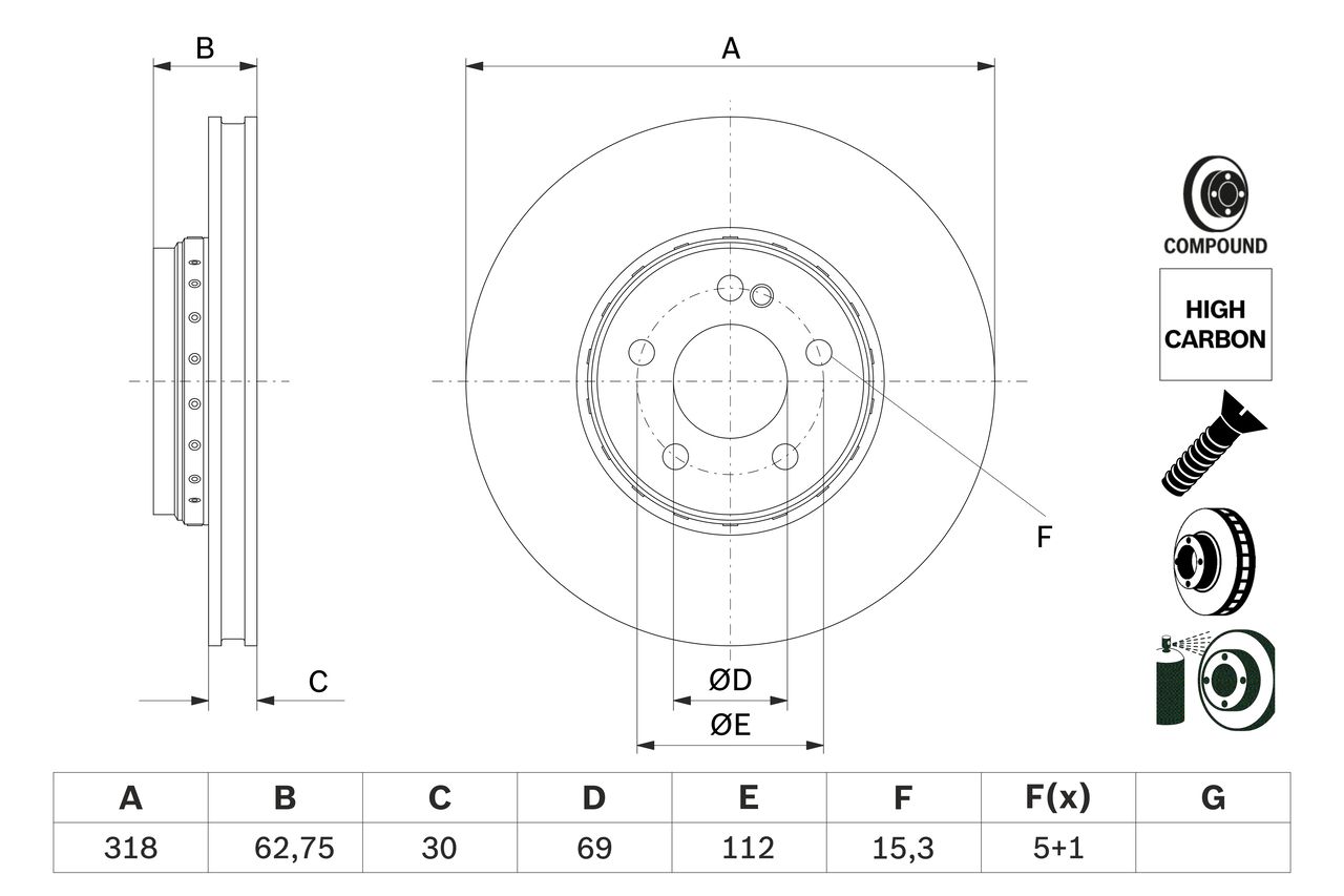 BOSCH 0 986 479 G42 - Bremsscheibe