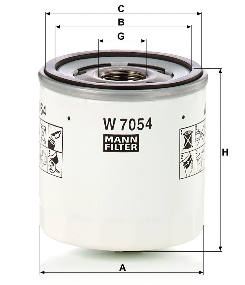 MANN-FILTER W 7054 - Ölfilter