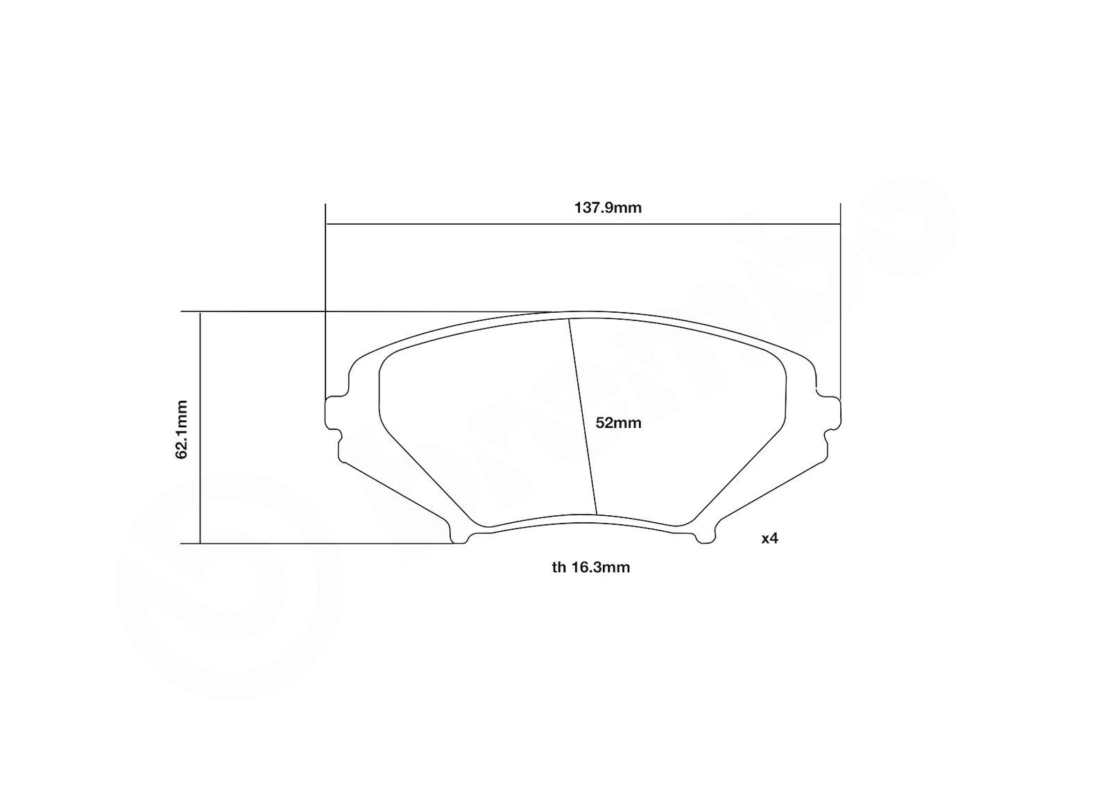 BREMBO 07.B314.08 - Hochleistungs-Bremsbelagsatz
