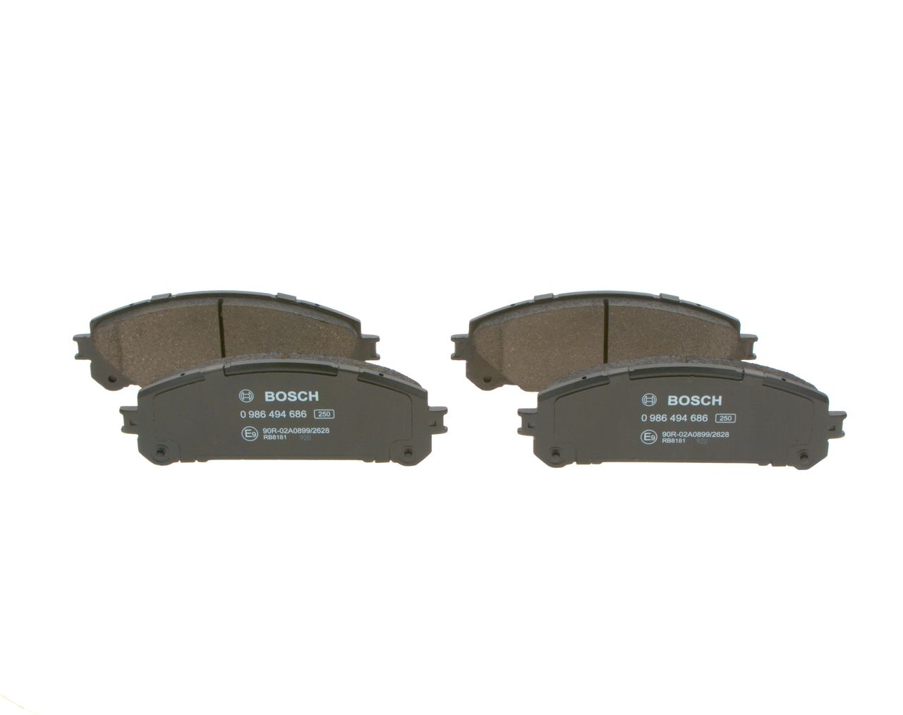 BOSCH 0 986 494 686 - Bremsbelagsatz, Scheibenbremse