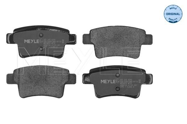 MEYLE 025 245 4016 - Bremsbelagsatz, Scheibenbremse