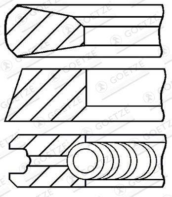 GOETZE ENGINE 08-427400-00 - Kolbenringsatz