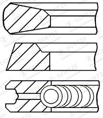 GOETZE ENGINE 08-502600-00 - Kolbenringsatz