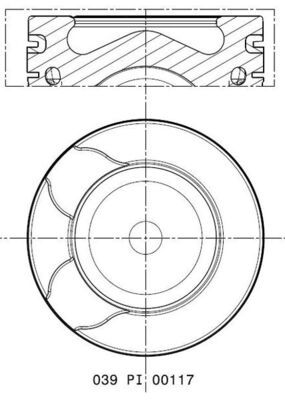 MAHLE 039 PI 00117 000 - Kolben