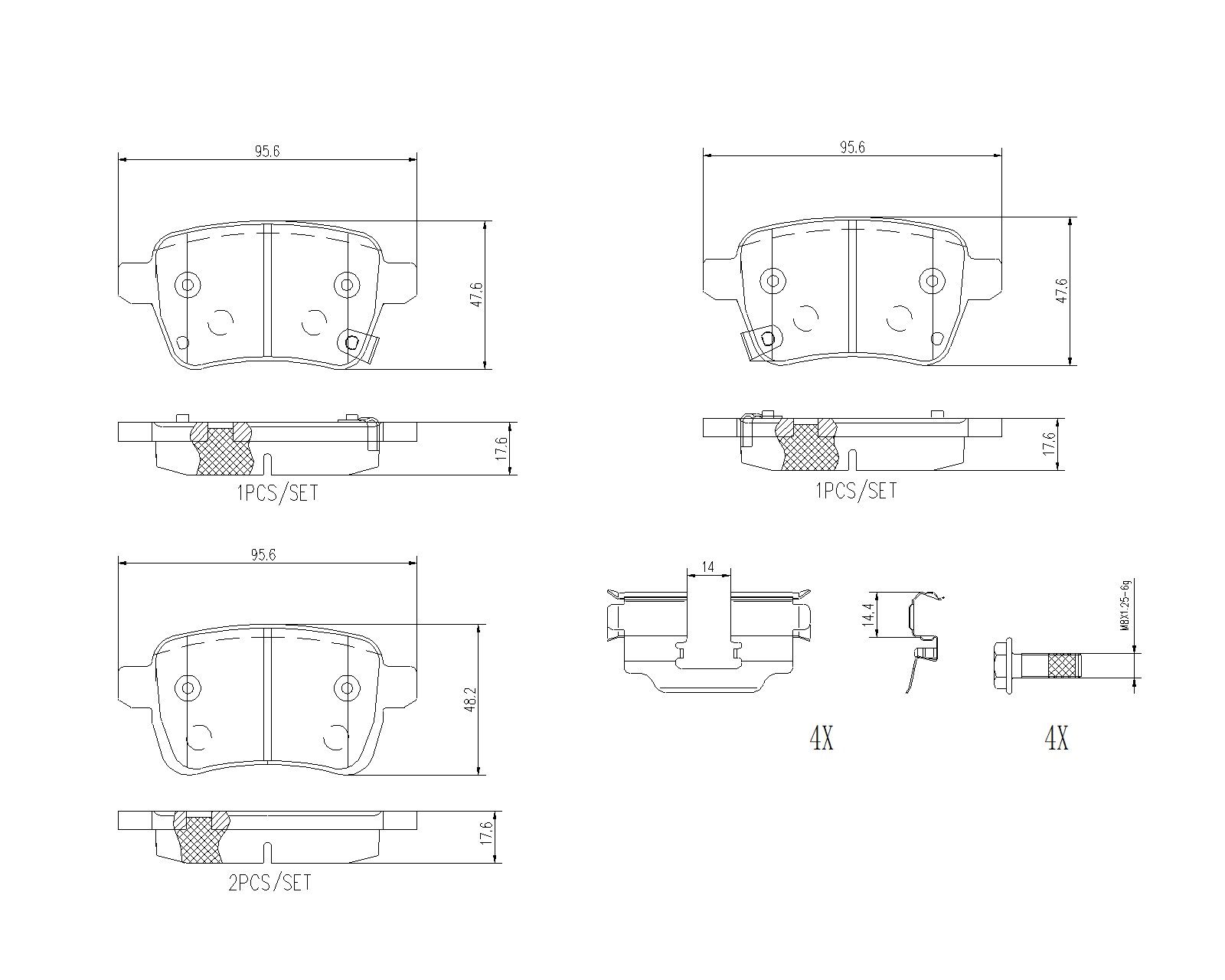 BREMBO P 23 190 - Bremsbelagsatz, Scheibenbremse