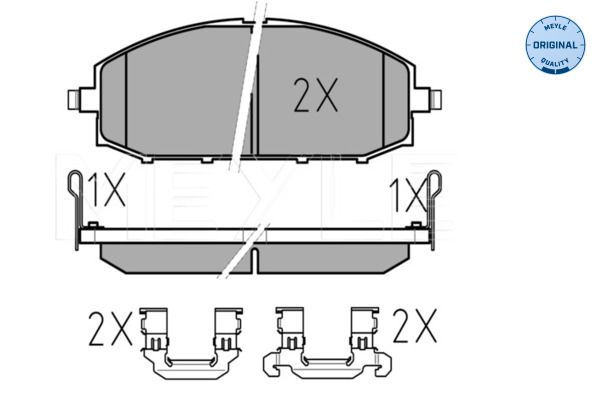 MEYLE 025 236 1118/W - Bremsbelagsatz, Scheibenbremse
