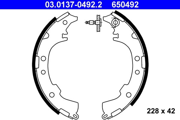 ATE 03.0137-0492.2 - Bremsbackensatz
