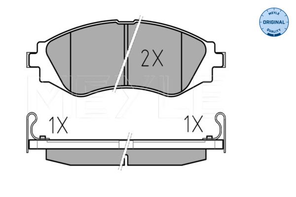MEYLE 025 232 3417/W - Bremsbelagsatz, Scheibenbremse