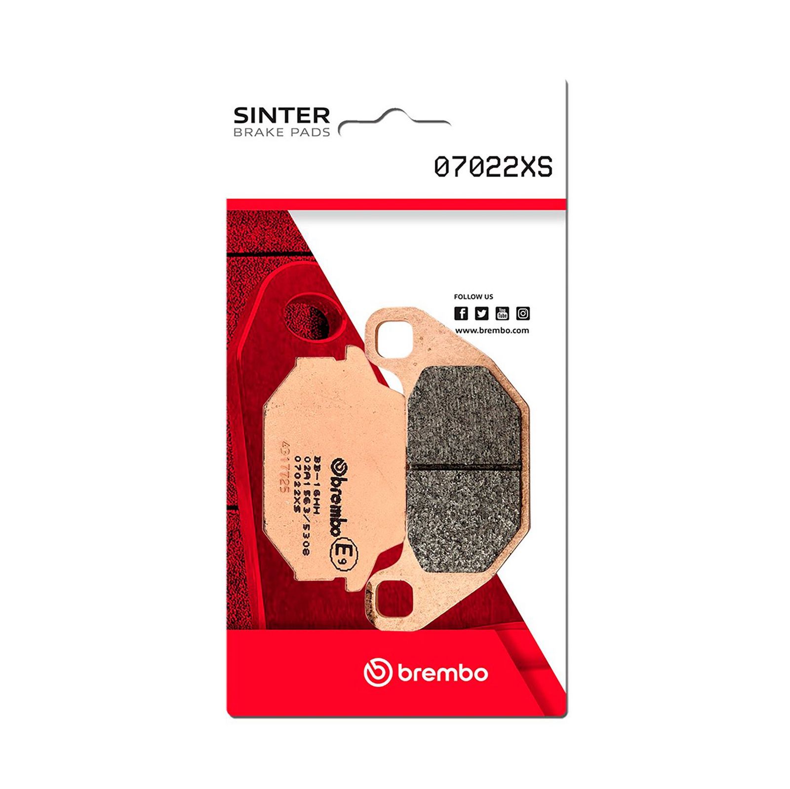 BREMBO 07022XS - Bremsbelagsatz, Scheibenbremse
