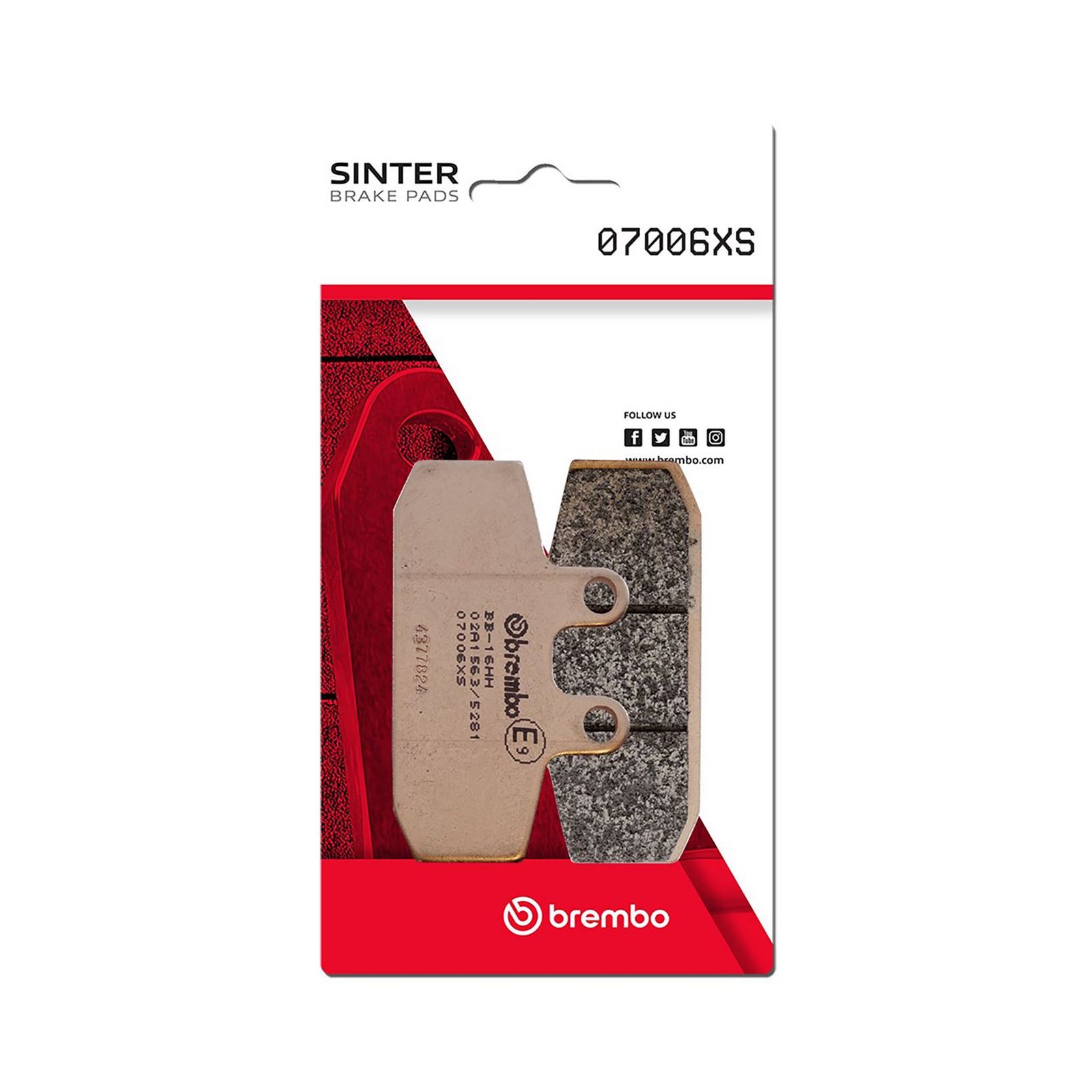 BREMBO 07006XS - Bremsbelagsatz, Scheibenbremse