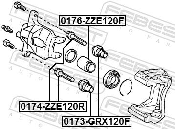 FEBEST 0173-GRX120F - Faltenbalg, Bremssattelführung