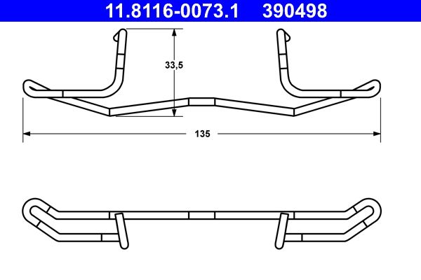 ATE 11.8116-0073.1 - Feder, Bremssattel