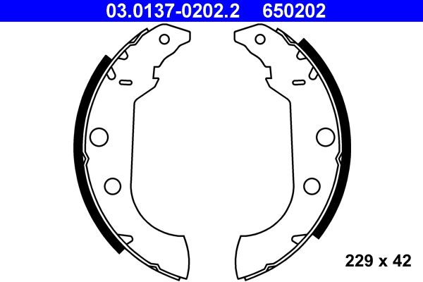 ATE 03.0137-0202.2 - Bremsbackensatz
