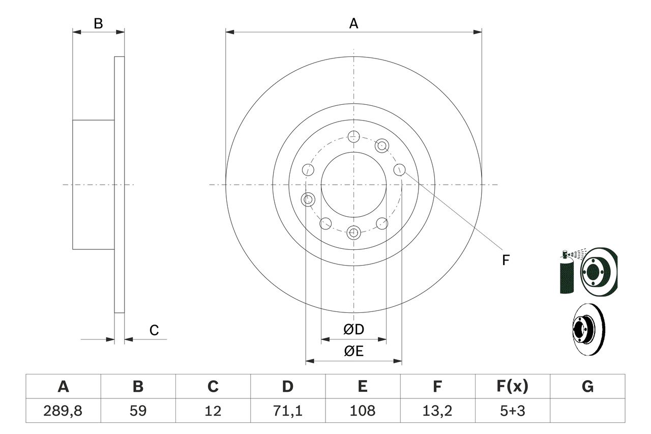 BOSCH 0 986 479 F08 - Bremsscheibe