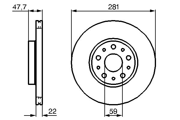 BOSCH 0 986 479 100 - Bremsscheibe