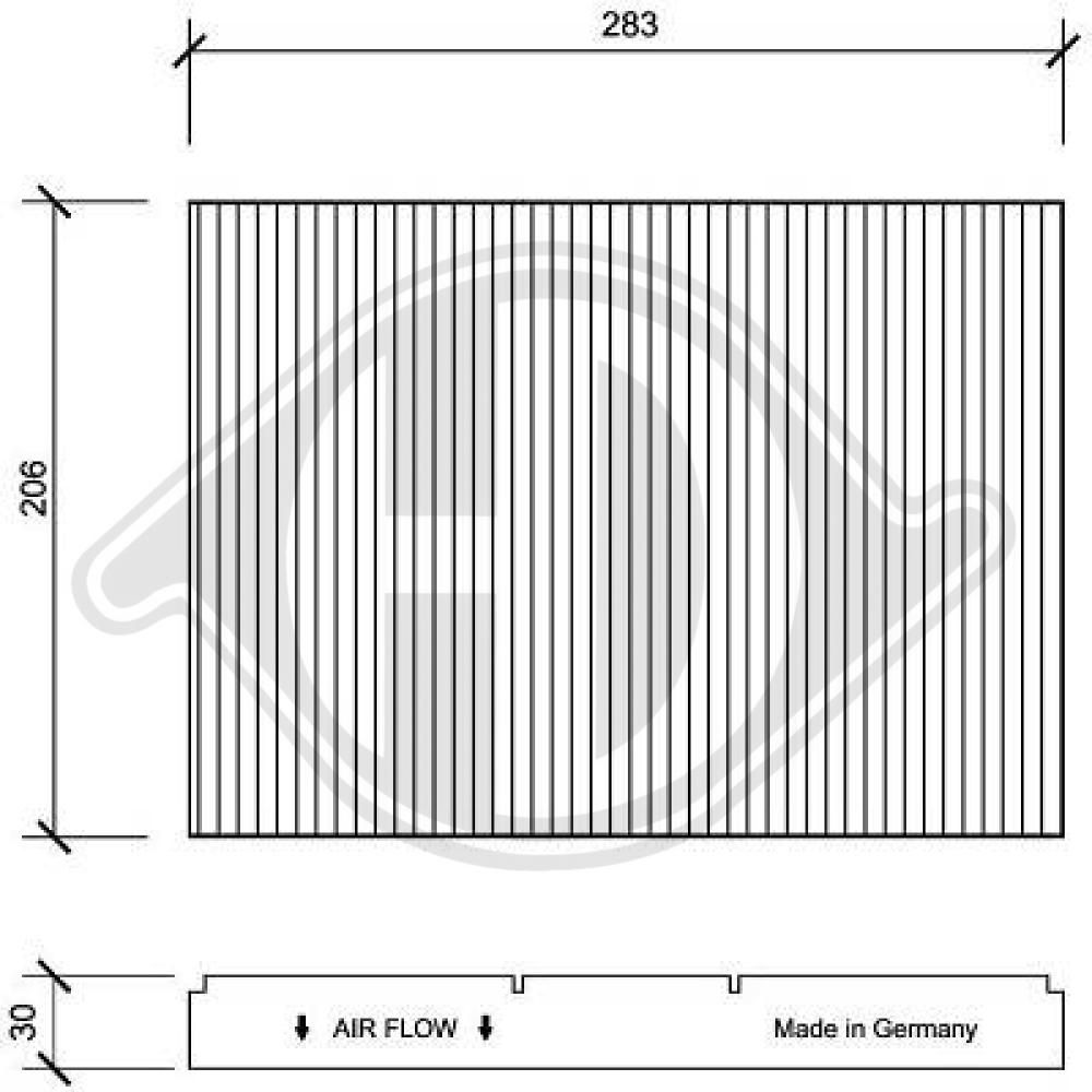 DIEDERICHS DCI1005 - Filter, Innenraumluft