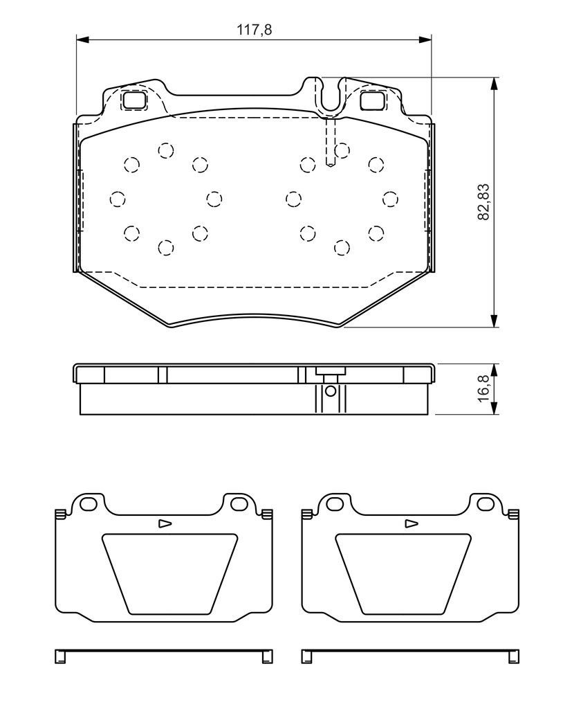 BOSCH 0 986 494 352 - Bremsbelagsatz, Scheibenbremse