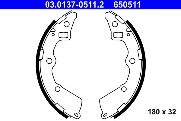 ATE 03.0137-0511.2 - Bremsbackensatz
