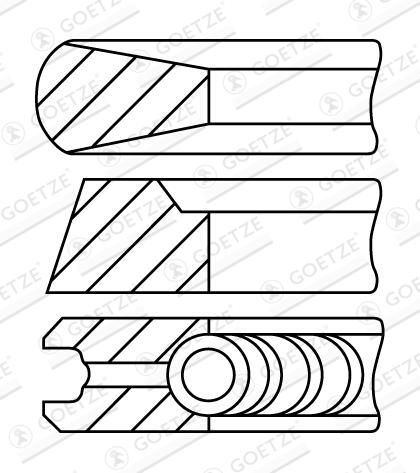 GOETZE ENGINE 08-178200-00 - Kolbenringsatz