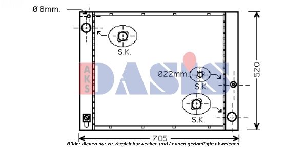 AKS DASIS 020017N - Kühler, Motorkühlung