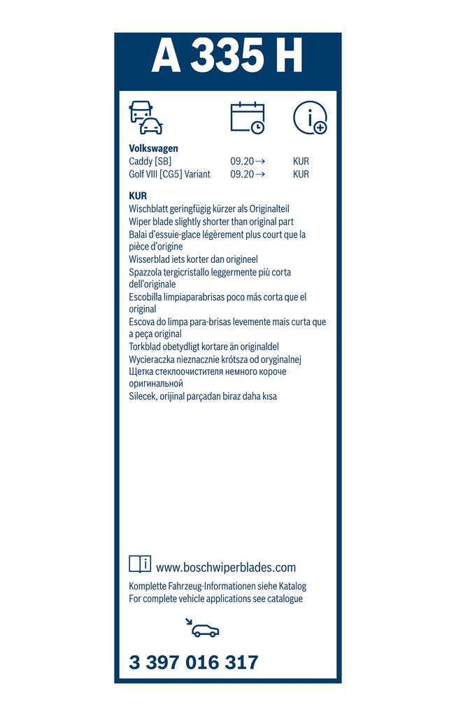 BOSCH 3 397 016 317 - Wischblatt