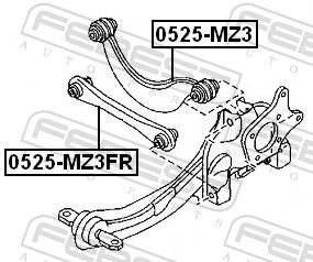 FEBEST 0525-MZ3FR - Lenker, Radaufhängung