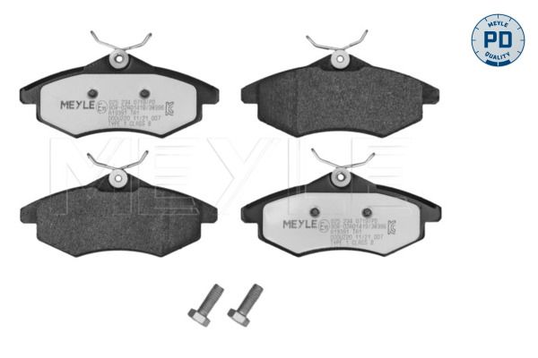 MEYLE 025 234 0719/PD - Bremsbelagsatz, Scheibenbremse