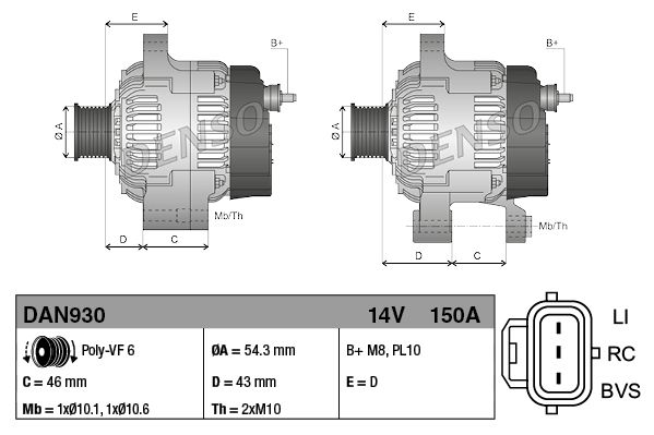 DENSO DAN930 - Generator
