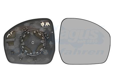 VAN WEZEL 0258838 - Spiegelglas, Außenspiegel