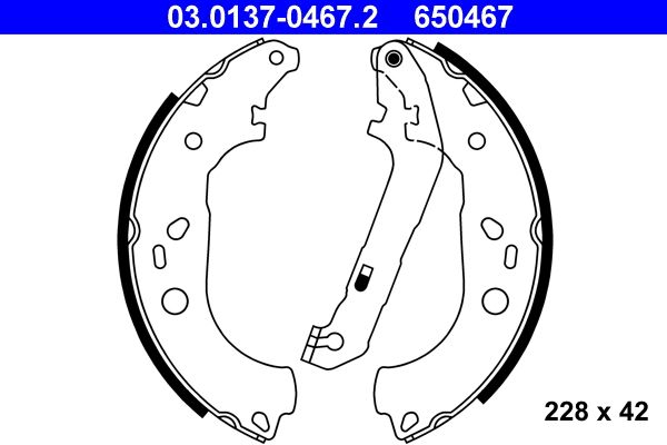 ATE 03.0137-0467.2 - Bremsbackensatz